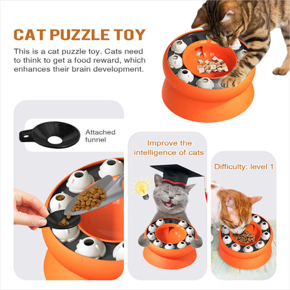 Cat Bowl Puzzle Toy
